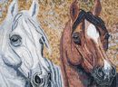 Mosaik Pferde Portrait Zoom