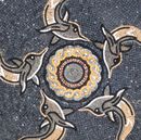 Delfine Medaille Mosaik Zoom