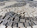 Greyscale Floral Pattern Mosaic, 52" close-up