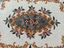Ornate Brown Rug Mosaic, 95"x63" close-up