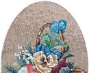 Basket of Mixed Flowers Mosaic close-up