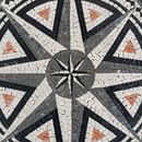 Mosaik Stern Schwarz Weiß, 90 cm Zoom