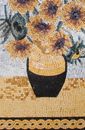 Van Gogh's Sunflowers Mosaic, 40"x26" close-up