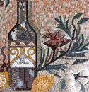 Lemons and Wine Mosaic close-up