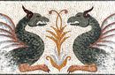 Twin Dragons Mosaic close-up