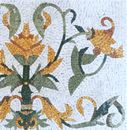 Mosaik Floral Gold, 100x65 cm Zoom