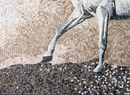 Majestätisches weißes Pferd Mosaik Zoom