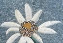 Daisy on Stone Background Mosaic close-up