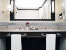 White and Black Mosaic Border in your home