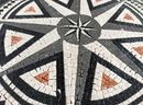 Mosaik Stern Schwarz Weiß, 90 cm Zoom