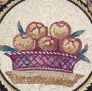 Round Grecian Peaches Mosaic, 48" close-up