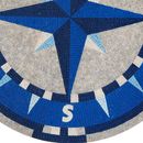 Blaue Kompassrose Mosaik, 150 cm Zoom