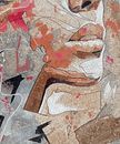 Abstract Woman Portrait Mosaic close-up