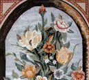 Tall Vase with Flowers Mosaic close-up