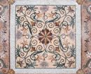 Square Rosy Floral Pattern Mosaic close-up