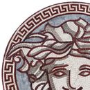 Mosaik Medusa Purpurrot, 110 cm Zoom