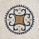 Square Goldenrod Decorative Mosaic, 48" close-up