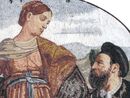 Oval-Shaped Reverence Mosaic close-up