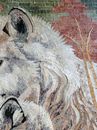 White Wolves Mosaic close-up
