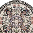 Мраморная мозаика с цветами, 220 см крупным планом