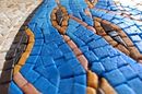 Azure Blue Butterfly Mosaic, 30" close-up