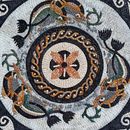 Mosaik Fisch Rund, 120 cm Zoom