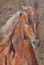 Portrait of a Horse Mosaic close-up