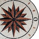 Tri-Colored Compass Mosaic close-up