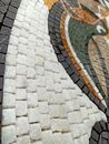Dolphin Pool Mosaic Medallion, 44" close-up