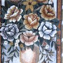 Decorative Flower Display Mosaic, 56"x36" close-up