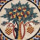 Round Hisham's Tree of Life Mosaic крупным планом