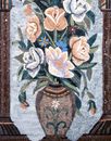 Multicolored Rose Display Mosaic close-up