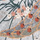 Peacock on a Parasol Mosaic, 48" close-up