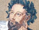 Portrait of a Philosopher Mosaic close-up