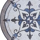 Round Fleur-de-Lis Pattern Mosaic close-up