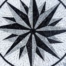 Black Compass Mosaic, 30" close-up