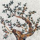 Bordered Olive Tree Mosaic close-up