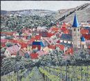 Vineyard at the Edge of the Village Mosaic крупным планом
