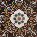 Gold Jugendstil Blattgemustertes Mosaik, 200 cm Zoom