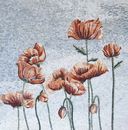 Pink Peony Field Mosaic, 120 см крупным планом