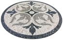 Greyscale Floral Pattern Mosaic, 52" close-up