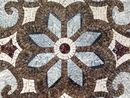 Mosaik Muster Grau Gold, 100 cm Zoom