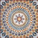 Ornate Gold Rug Mosaic, 87" close-up