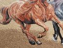 Galloping Black and Brown Horse Mosaic крупным планом