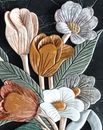 Букетик цветок, объемная мозаика крупным планом