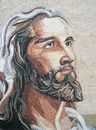 Porträt von Jesus Mosaik Zoom