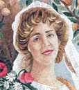 Woman and Cat Mosaic close-up