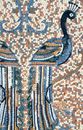 Pfauen auf einer Sitzstange Mosaik Zoom