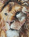 Mosaik Löwe Portrait, 65x80 cm Zoom