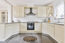 Patterned Gold Leafy Round Mosaic in your home